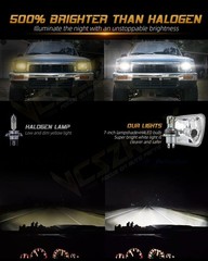 5×7 7×6 H6054 LED Headlights Compatible International 9400 DOT 500% Brightness