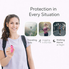 BURN PEPPER SPRAY Maximum Strength Self Defense Security Keychain Pink 2 Pack