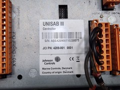 JOHNSON CONTROLS SABROE UNISAB III 4214-001 DISPLAY CONTROLLER UNIT 4209-001