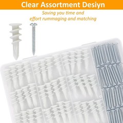 Self Drilling Drywall Anchors – 104Pcs Dry Wall Anchors and Screws Kit for Dr…