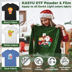 KASYU DTF Transfer Film Roll, A3 13″ X 82Ft Glossy Direct to Film for All Sublim