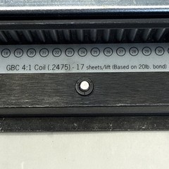 GBC C4 4:1 Punch Die 7704479 Plastic Coil Die .2475 For MP2500iX & Ibico 640ID