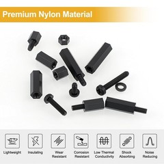 620Pcs M3 Nylon Hex Standoffs and Screw Kit for PCB Assembly & Maintenance