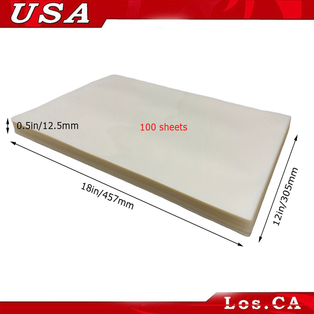 5MIL 100 Sheets 12×18″ Laminating Pouch Film PVC Thermal Film Laminator NEW