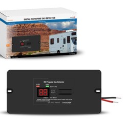 PANGAEA Digital RV Propane Gas Detector with Loud 85dB Alarm 12vDC, LED Display