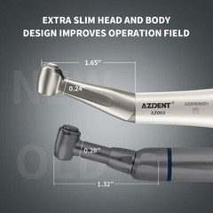 AZDENT Dental Handpiece Slow Low Speed Contra Angle Straight Air Motor 2/4Hole