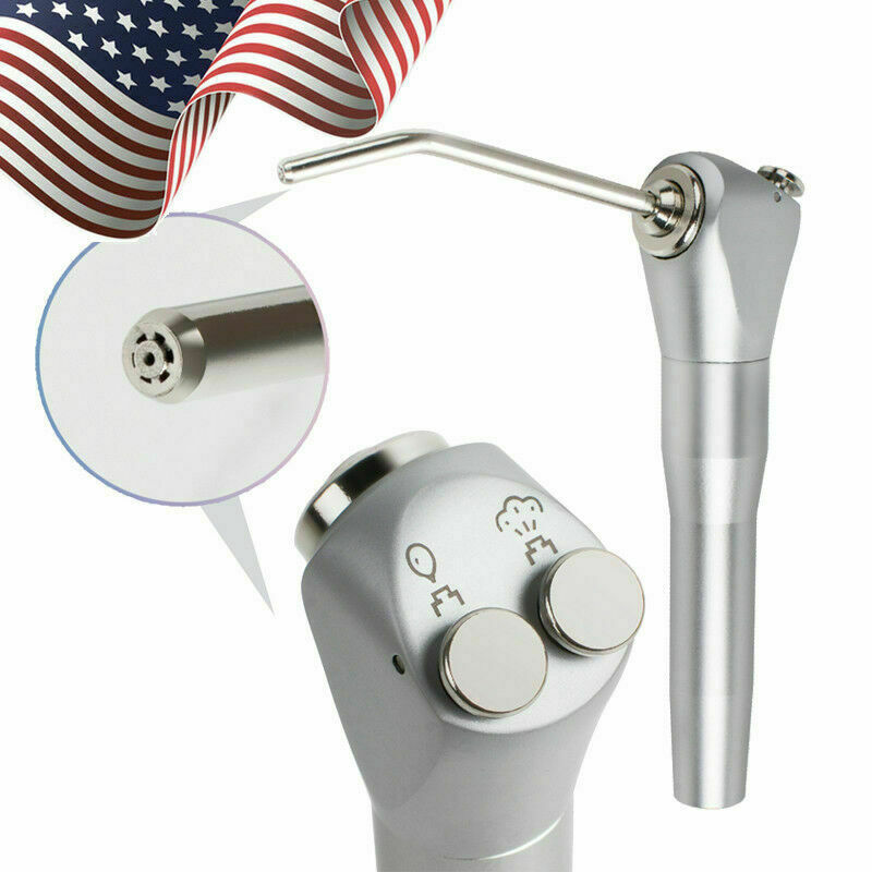 Dental 3 Way Air Water Syringe Triple Spray Handpiece &2 Nozzles Tips Tubes