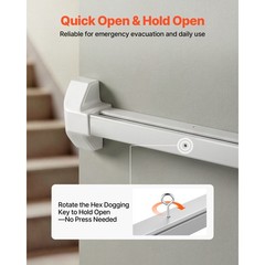 Uimoso Push Bar Panic Exit Device 28″ Durable Metal Emergency Door Hardware