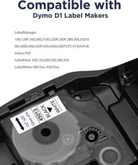 6PK 12mm 45013 45010 Compatible for DYMO D1 Label Maker Tape 160 280 Multi Color