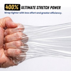 Industrial Grade Hand Use 20″ x 1000Ft Shrink Wrap with Core Handle 80 Gauge
