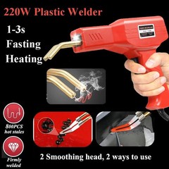 Upgraded 220W Plastic Welder, 2 in 1 Welding Kit Repair Red