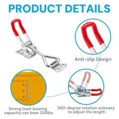Toggle Latch Clamp 6 Pack 4001 330Lbs with 24pcs Screws for Smoker Lid Jig