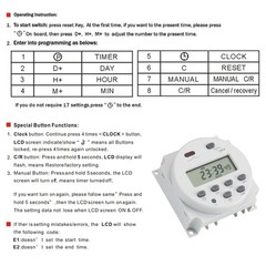 Baomain CN101A AC 110V Digital LCD Power Programmable Timer Time Switch Relay