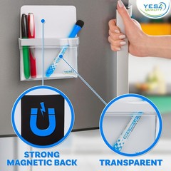 YES4QUALITY Magnetic Pen Holder for Refrigerator with Strong 1 Pack, White