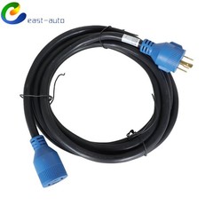 15 Ft 30 Amp 4 Prong Generator Power Cord Inlet Box NEMA L14-30P/L14-30R 125V