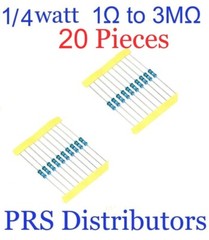 20 Pieces Resistor Metal Film 1Ω to 3MΩ 1/4W 0.25 W 1% Tolerance USA SELLER