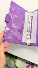 Filofax Patent Compact , Personal Size, Purp- High-Gloss, unused Organizer