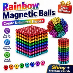 Adult 18+ 512Pcs 3MM Magnetic Beads Creative Building Desk Sculpture Metal Gift