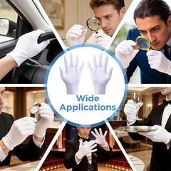 Gentle 100% Cotton Gloves for Dry Hands – 3 Pairs for Nighttime Moisturizing