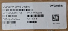 TDK-Lambda DPX40-24WS05 DC/DC Converter Input:9.5-36Vdc Output:5Vdc 8A 40W NEW