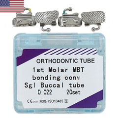 Dental Orthodontic Buccal Tube Convertible Roth MBT 022 1st Molar 6# Bonding