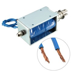 DC 24V 450mA 9.6W 42N 10mm,Pull,Push Type Linear Motion Electromagnet Solenoid