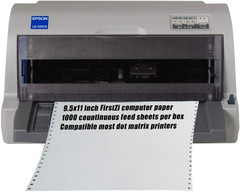 Carbonless Continuous Forms 9.5 X 11″ Computer Printer Paper NCR Copy Dot Matrix