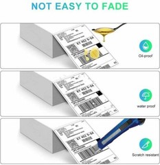 1000 4″ x 6″ Fanfold Direct Thermal Shipping Labels for Zebra and Rollo Printers