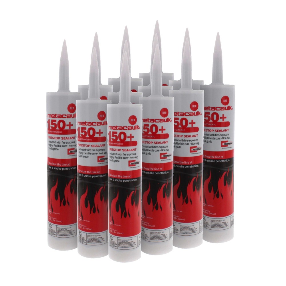 Metacaulk 150+ Firestop Sealant Red 10.3oz Cartridge Full Case of 12