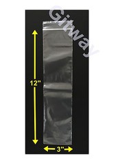 3″ x 12″ Reclosable Resealable Zip Top Lock Clear Plastic Poly 3×12 Bags 2 ML