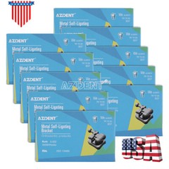 10X AZDENT Dental Orthodontic Self-Ligating Brackets Braces Roth .022 Hook 3 4 5