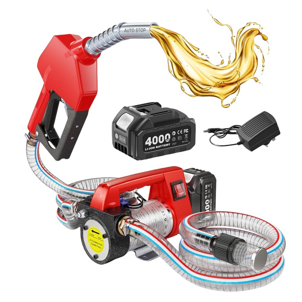 Cordless Fuel Transfer Pump Battery Powered 21V Electric Diesel Kerosene Pump