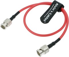 Ultra-Soft 12G SDI Cable BNC to Right Angle 50cm 19in 75 Ohm Shielded Cable