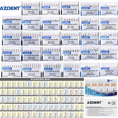 AZDENT Dental FG Diamond Burs Composite Polishing Kits for High Speed Handpiece