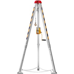 VEVOR Confined Space Tripod Kit Rescue Tripod Fall Arrest 4-7 ft Legs 1200 lbs
