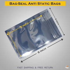 100 x Anti Static Shielding ESD Bag 4″ x 6″ Zip Lock Reclosable 10x15CM