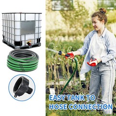 1 PC Tote Tank Adapter 275 330 G IBC Garden Hose Drain Plug Connector 2”NPS US