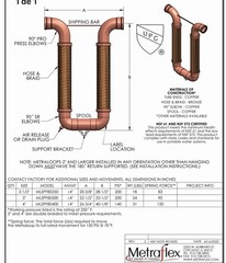 Metraflex ML S80400 4 IN METRALOOP + 4IN MVMT BRNZ HO SE/BRD COPPER SWT ENDS