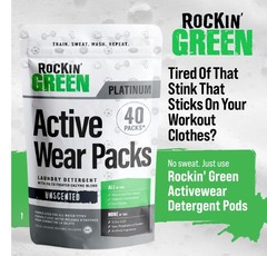 Rockin’ Green Laundry Detergent Pods, Plant-based, All 40 Loads, Unscented