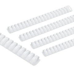 10 Pcs 32mm (1-1/4″) Plastic Binding Combs 265 Sheet Capacity 21 Rings White