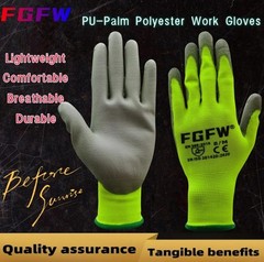 10 Pairs PU Coated Work Gloves – Lightweight, Durable Safety Gloves Certified