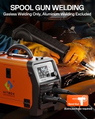 HITBOX MIG Welder 110V 220V MMA Lift TIG Support Spool Gun Welding Machine 4 in1