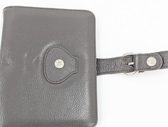 Franklin Covey CO AVA Charcoal Gray Binder Leather 7.5”x6” for Compact Planners