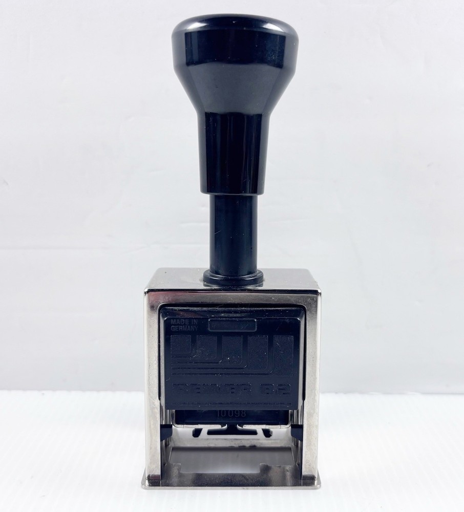 German Reiner B2 Numbering Machine Sequent Stamp Metal Office Industrial Vintage