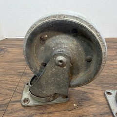 Pair Vintage Colson Quiet Caster Wheels – 5” x 1” – Made USA Model 2-5-65