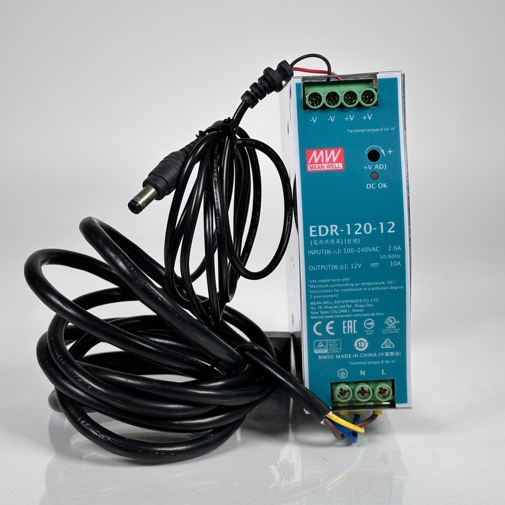 Mean Well EDR-120-12 AC/DC Power Supply – 1 Output – 12V@10A – 120W