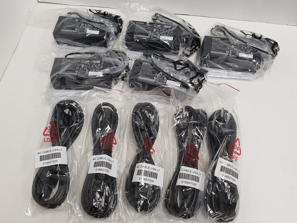 Epson power adapter C1, model M235B, 24V, 1.5A, LOT OF 5 (TM-U220, TM-T88,m30II)