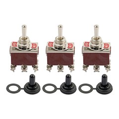 3X Heavy Duty DPDT ON/OFF/ON Toggle Switch 20A 125V/15A 250V Screw Terminals