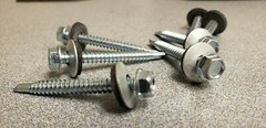 1/4-14 X 1-1/4 Unslotted Indented Hex Washer Head Tek Screw With Neoprene Washer