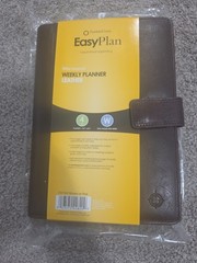 Franklin Covey Easy Plan Wire-Bound Weekly Planner Leather Brown 5.5″x 8.5″